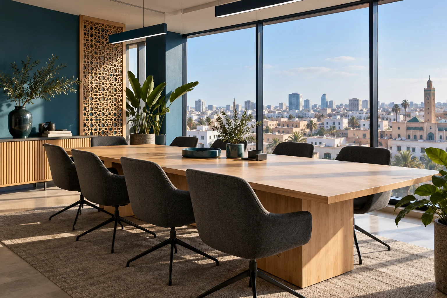 Espace de travail contemporain à Casablanca, image d’illustration